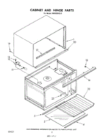 04 - Cabinet And Hinge parts for Whirlpool Microwave MW8900XS0 from AppliancePartsPros.com
