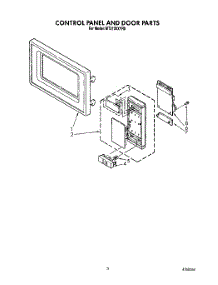 03 - Control Panel And Door parts for Whirlpool Microwave MT2100XYR0 from AppliancePartsPros.com
