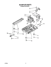 05 - Baseplate parts for Whirlpool Microwave MT2100XYR0 from AppliancePartsPros.com
