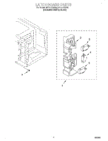 04 - Latch Board parts for Whirlpool Microwave MT1071SGB0 from AppliancePartsPros.com