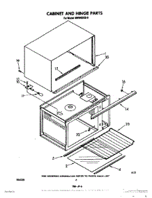 04 - Cabinet And Hinge parts for Whirlpool Microwave MW8400XS0 from AppliancePartsPros.com