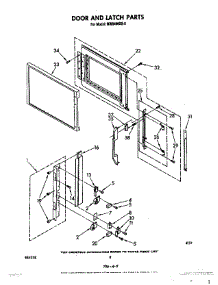06 - Door And Latch parts for Whirlpool Microwave MW8400XS0 from AppliancePartsPros.com