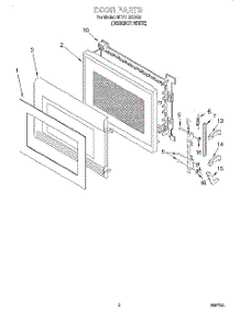 02 - Door parts for Whirlpool Microwave MT7118XDQ0 from AppliancePartsPros.com
