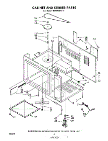 03 - Cabinet And Stirrer parts for Whirlpool Microwave MW8400XL0 from AppliancePartsPros.com
