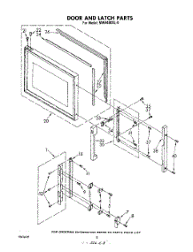 05 - Door And Latch parts for Whirlpool Microwave MW8400XL0 from AppliancePartsPros.com
