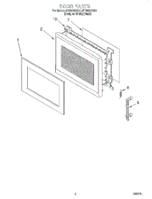 02 - Door parts for Whirlpool Microwave MT8068SEB1 from AppliancePartsPros.com