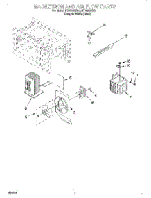 05 - Magnetron And Airflow parts for Whirlpool Microwave MT8068SEB1 from AppliancePartsPros.com