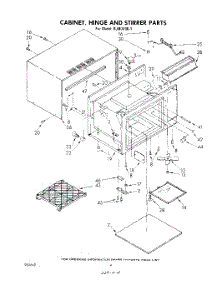 03 - Cabinet, Hinge And Stirrer , Literature parts for Whirlpool Microwave RJM76001 from AppliancePartsPros.com