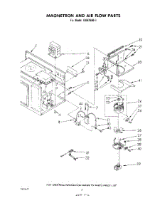 04 - Magnetron And Airflow parts for Whirlpool Microwave RJM76001 from AppliancePartsPros.com