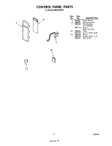 05 - Control Panel , Literature And Optional parts for Whirlpool Microwave MW3520XP3 from AppliancePartsPros.com