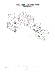 04 - Oven Door And Latch parts for Whirlpool Microwave MW3600XS0 from AppliancePartsPros.com