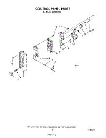 05 - Control Panel parts for Whirlpool Microwave MW3600XS0 from AppliancePartsPros.com