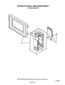 03 - Control Panel And Door parts for Whirlpool Microwave MS2101XW0 from AppliancePartsPros.com