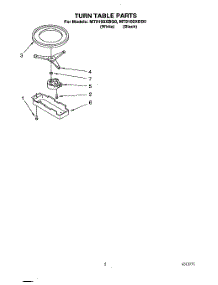05 - Turn Table, Lit / Optional parts for Whirlpool Microwave MT9160XBQ0 from AppliancePartsPros.com