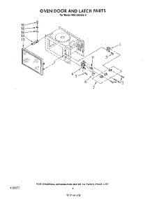 04 - Oven Door And Latch parts for Whirlpool Microwave MW1200XW0 from AppliancePartsPros.com