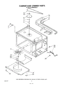 03 - Cabinet And Stirrer parts for Whirlpool Microwave MW8800XS0 from AppliancePartsPros.com