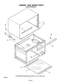 04 - Cabinet And Hinge parts for Whirlpool Microwave MW8800XS0 from AppliancePartsPros.com