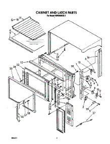 04 - Cabinet And Latch parts for Whirlpool Microwave MW8900XS5 from AppliancePartsPros.com