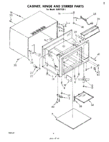 03 - Cabinet, Hinge, And Stirrer , Literature parts for Whirlpool Microwave RJM71001 from AppliancePartsPros.com