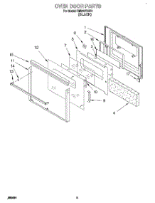 03 - Oven Door parts for Whirlpool Oven RM765PXAB1 from AppliancePartsPros.com