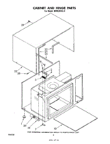 04 - Cabinet And Hinge parts for Whirlpool Microwave MW8200XL0 from AppliancePartsPros.com