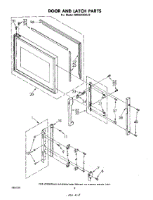 05 - Door And Latch parts for Whirlpool Microwave MW8200XL0 from AppliancePartsPros.com