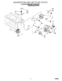 02 - Magnetron And Air Flow parts for Whirlpool Microwave MS3080XBB0 from AppliancePartsPros.com