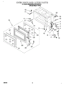 03 - Oven Door And Latch parts for Whirlpool Microwave MS3080XBB0 from AppliancePartsPros.com