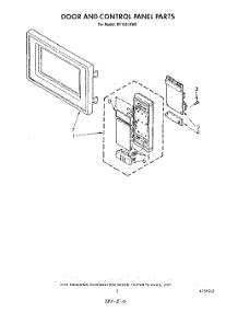 03 - Door And Control Panel parts for Whirlpool Microwave MT1851XW0 from AppliancePartsPros.com