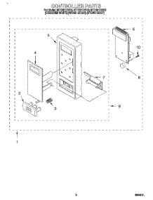 02 - Controller parts for Whirlpool Microwave MT1061XBQ0 from AppliancePartsPros.com
