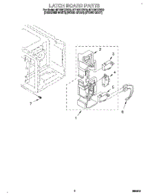 04 - Latch Board parts for Whirlpool Microwave MT1061XBQ0 from AppliancePartsPros.com
