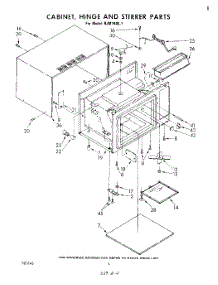03 - Cabinet, Hinge And Stirrer , Literature parts for Whirlpool Microwave RJM74001 from AppliancePartsPros.com