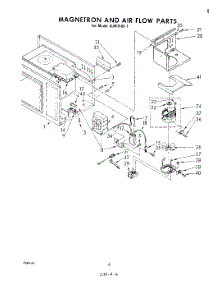 04 - Magnetron And Air Flow parts for Whirlpool Microwave RJM74001 from AppliancePartsPros.com