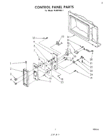 05 - Control Panel parts for Whirlpool Microwave RJM74001 from AppliancePartsPros.com