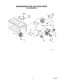 02 - Magnetron And Air Flow parts for Whirlpool Microwave MS3080XYQ0 from AppliancePartsPros.com