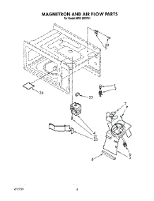03 - Magnetron And Air Flow parts for Whirlpool Microwave MT6120XYQ1 from AppliancePartsPros.com