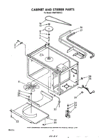 03 - Cabinet And Stirrer parts for Whirlpool Microwave MW8700XS2 from AppliancePartsPros.com
