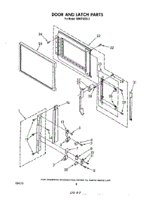 06 - Door And Latch parts for Whirlpool Microwave MW8700XS2 from AppliancePartsPros.com