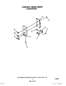 05 - Control Panel parts for Whirlpool Microwave MS1600XW0 from AppliancePartsPros.com