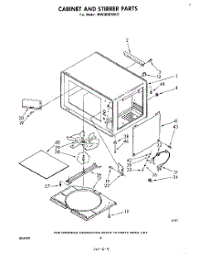 03 - Cabinet And Stirrer parts for Whirlpool Microwave MW3000XM0 from AppliancePartsPros.com