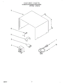 03 - Cabinet parts for Whirlpool Microwave MT6120XEQ0 from AppliancePartsPros.com