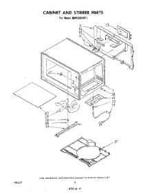 03 - Cabinet And Stirrer parts for Whirlpool Microwave MW3500XP1 from AppliancePartsPros.com