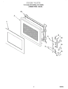02 - Door parts for Whirlpool Microwave MT8116XEQ2 from AppliancePartsPros.com