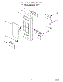 02 - Control Panel parts for Whirlpool Microwave MT1078SGB0 from AppliancePartsPros.com