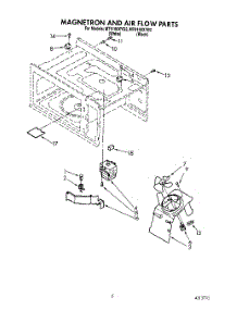 02 - Magnetron And Air Flow parts for Whirlpool Microwave MT9160XYB2 from AppliancePartsPros.com