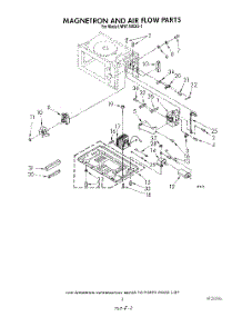 03 - Magnetron And Airflow parts for Whirlpool Microwave MW1500XS1 from AppliancePartsPros.com