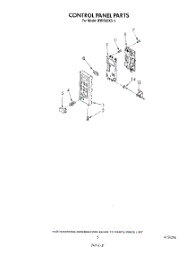 05 - Control Panel parts for Whirlpool Microwave MW1500XS1 from AppliancePartsPros.com