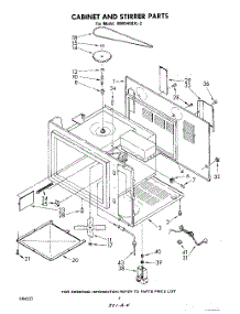 03 - Cabinet And Stirrer parts for Whirlpool Microwave MW8400XL2 from AppliancePartsPros.com