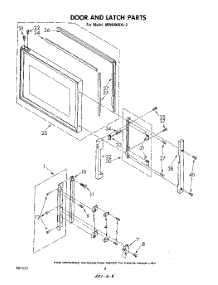 05 - Door And Latch parts for Whirlpool Microwave MW8400XL2 from AppliancePartsPros.com