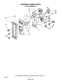 07 - Control Panel parts for Whirlpool Microwave MW8400XL2 from AppliancePartsPros.com
